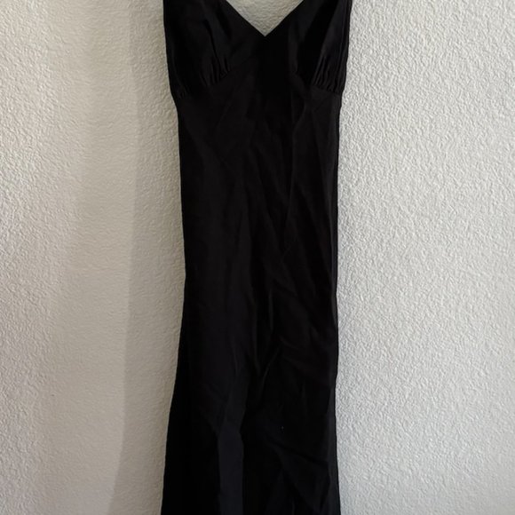 NWT Madewell Layton midi slip dress true black - Picture 8 of 11